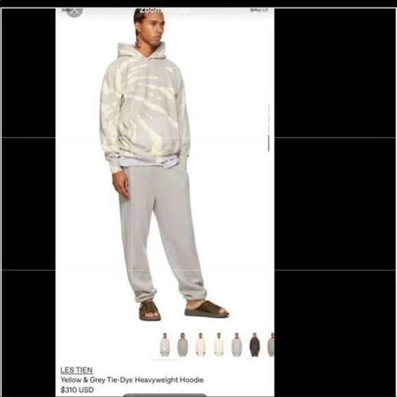 NWT LES TIEN TIE-DYE HEAVYWEIGHT HOODIE SIZE LARGE - Picture 5 of 12